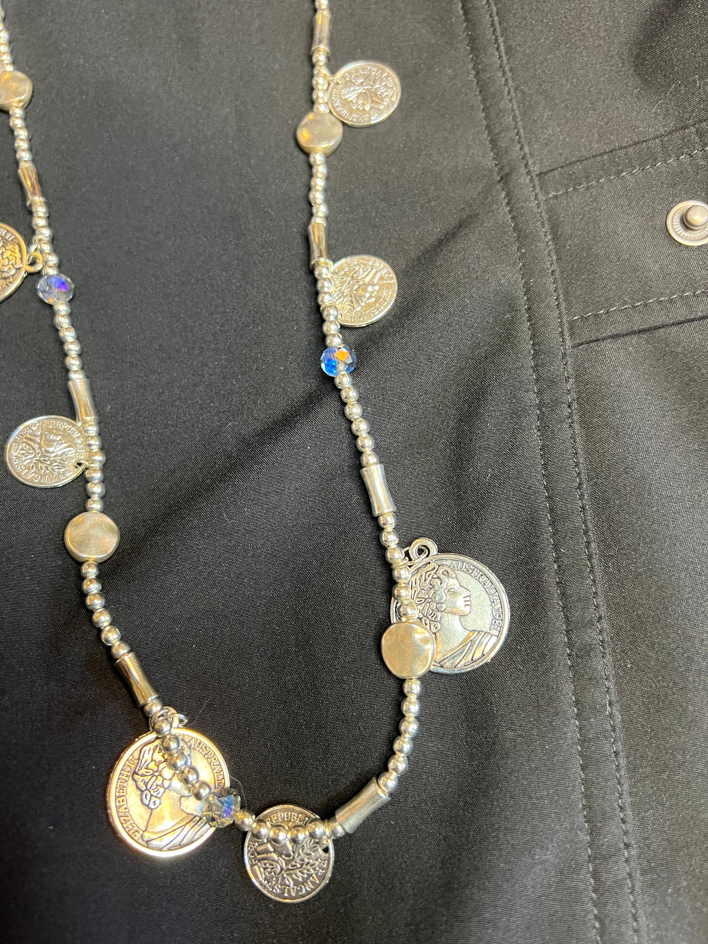 X14A Silver Token Necklace