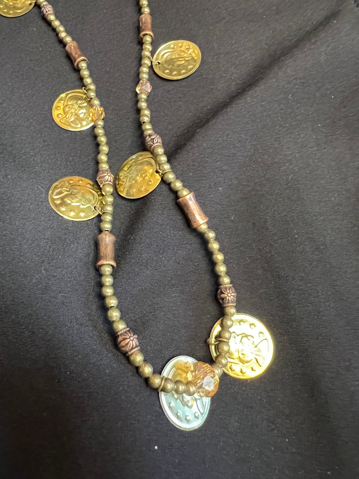 Z02A Bronze/Copper Token Necklace