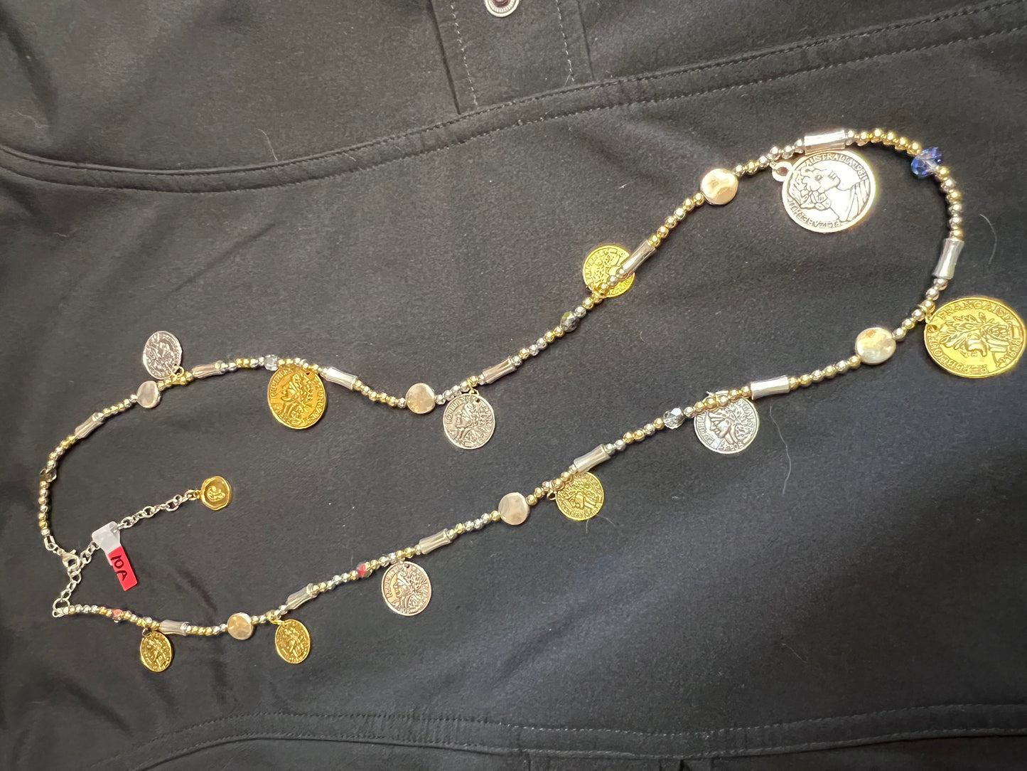 Z10A Silver & Gold Token Necklace