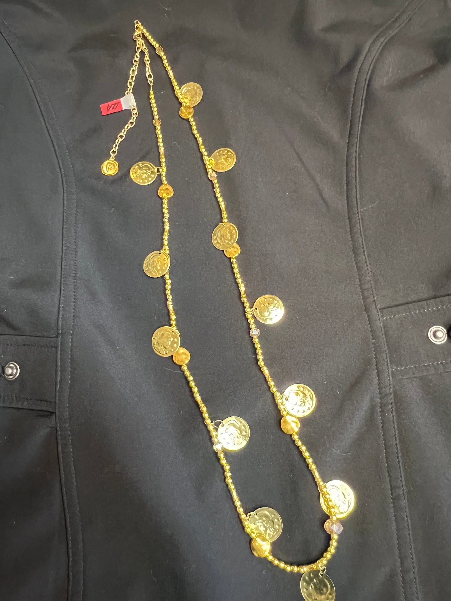 Z12A Gold NOISY Token Necklace