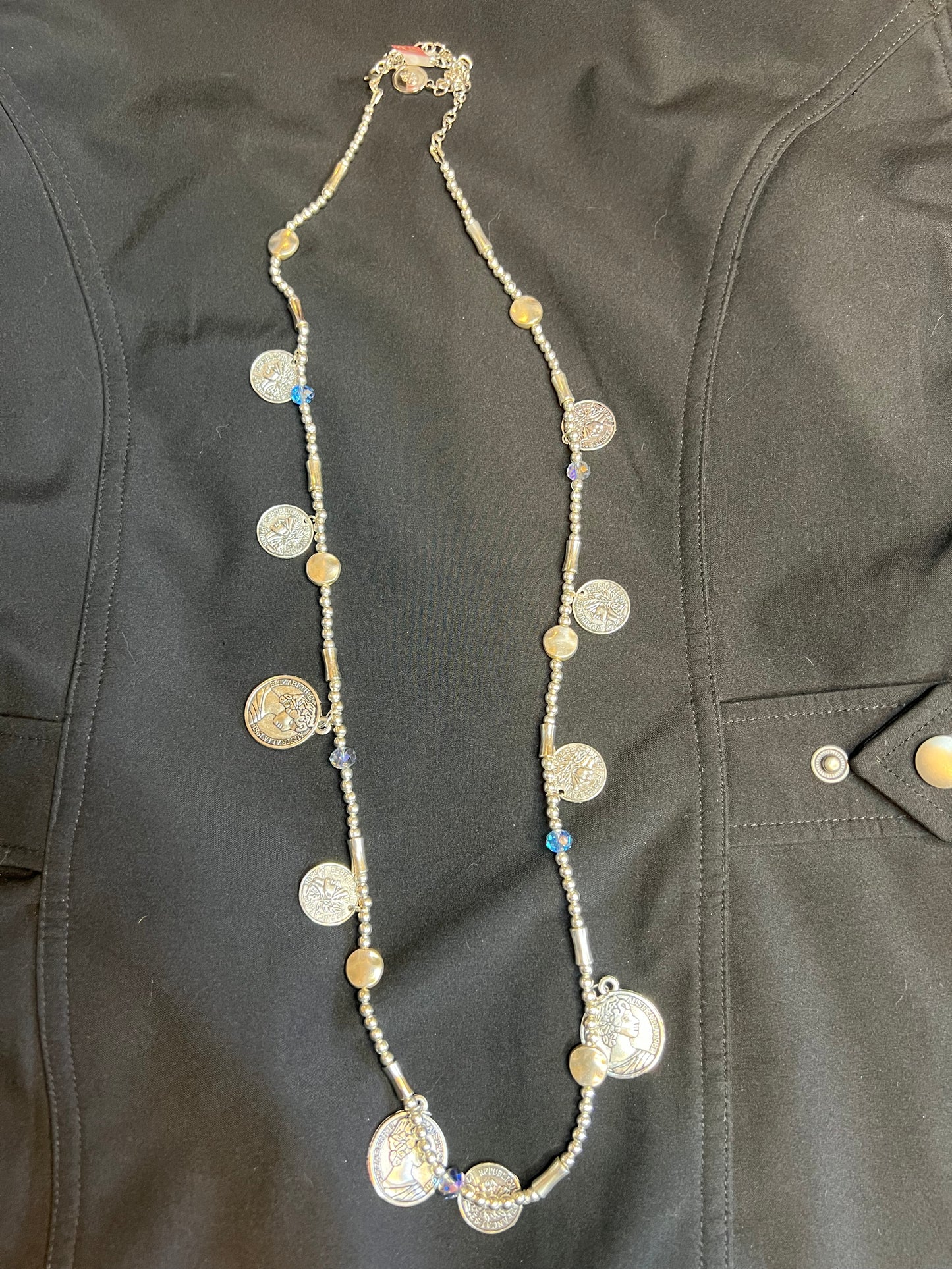 X14A Silver Token Necklace