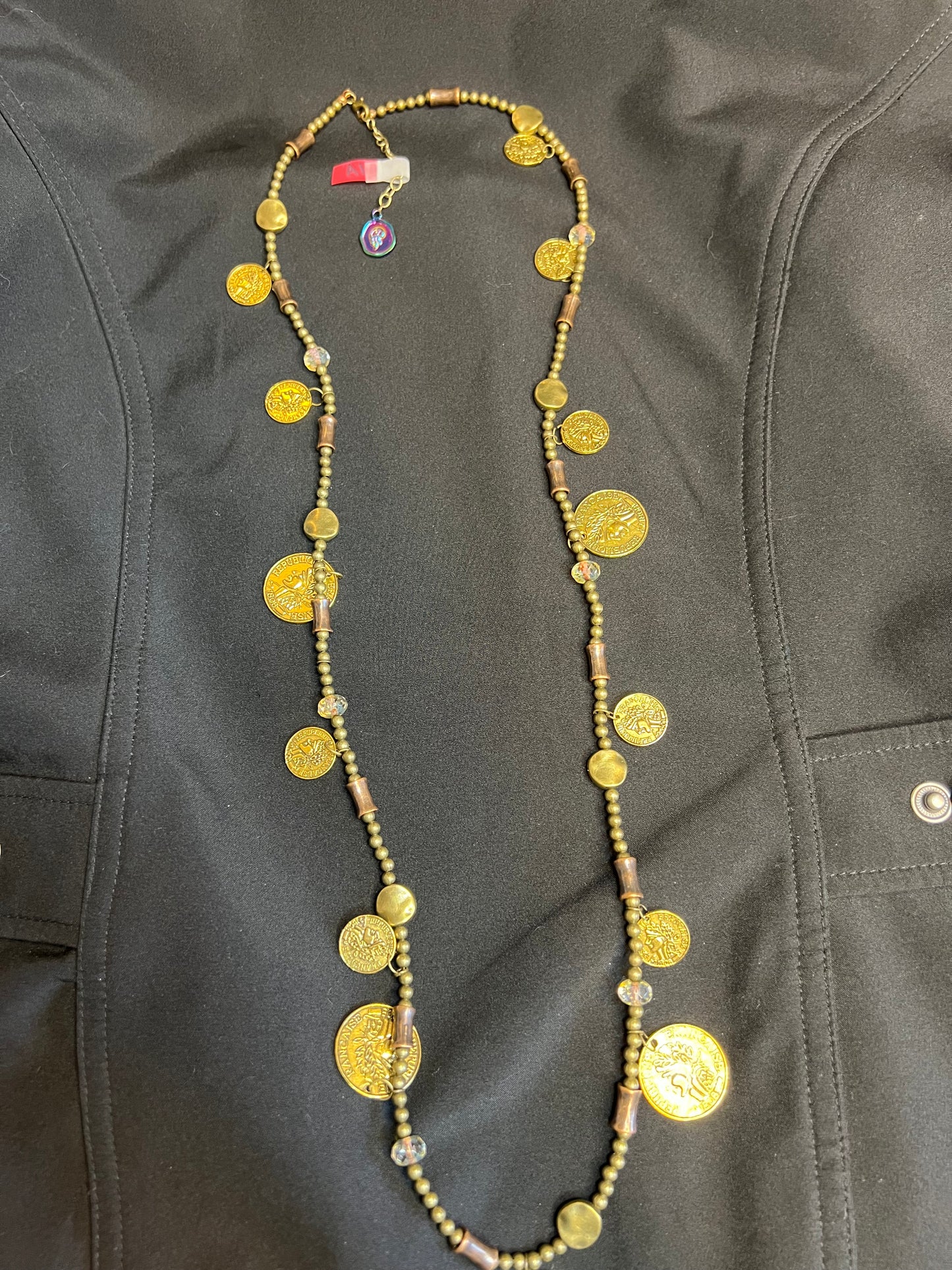 Z01A Bronze/Copper/Gold Token Necklace