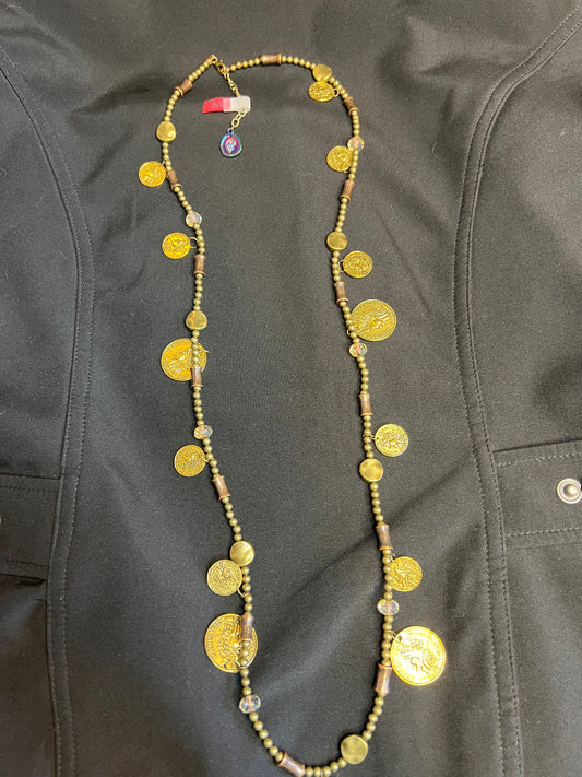 Z01A Bronze/Copper/Gold Token Necklace