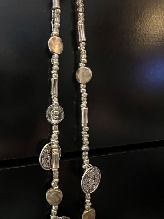 z09A Silver Token Necklace