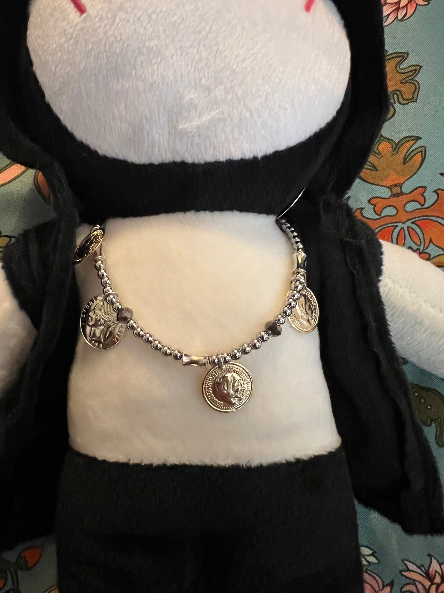 3B Tiny Token Silver Dangle
