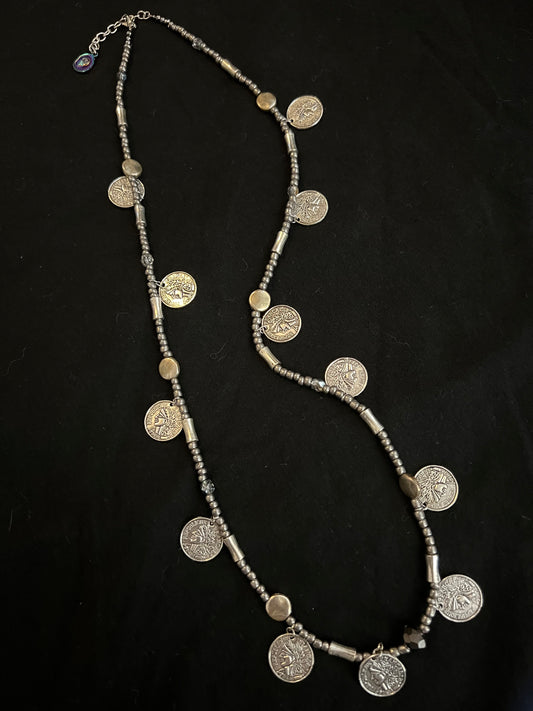 x11A Silver Token Dangle