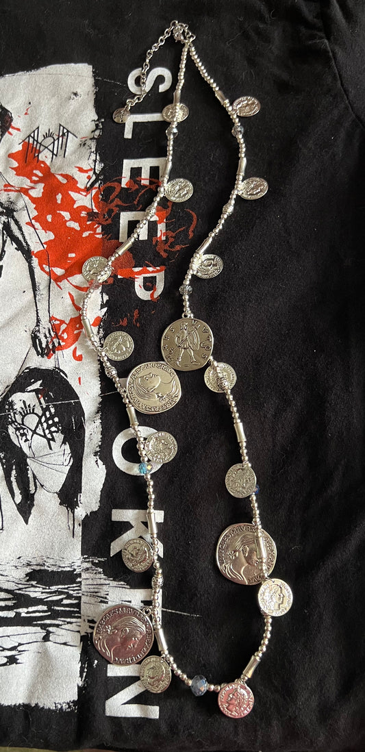Z23a Bright Silver Token Dangle "Mega"
