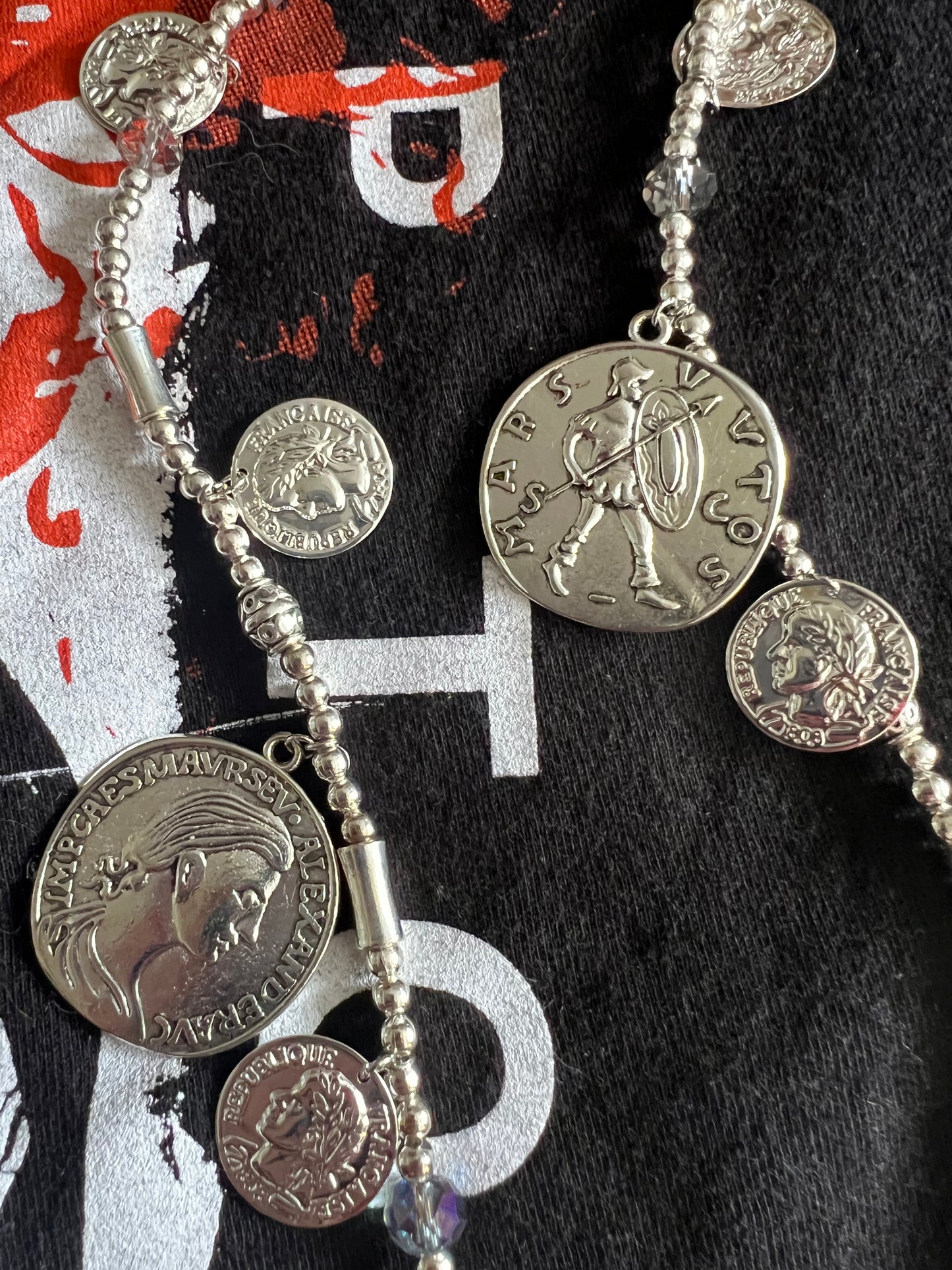 Z23a Bright Silver Token Dangle "Mega"